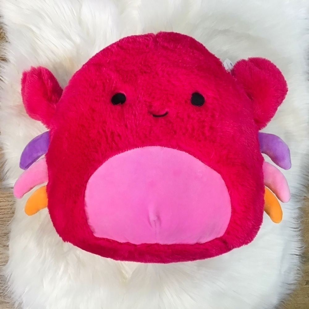New Squishmallows Cyra Crab 12” Fuzzamallow Walmart Exclusive PinkMul…
